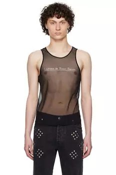 Черная майка с кристаллами Ludovic de Saint Sernin