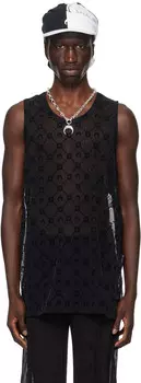 Черная майка с лунограммой Marine Serre