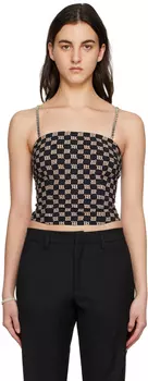 Черная майка с монограммой MISBHV