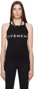 Черная майка с принтом Givenchy