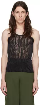 Черная майка с разрезом Dion Lee