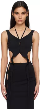 Черная майка с вырезом lesugiatelier