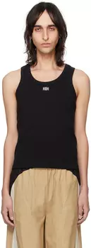 Черная майка с вышивкой Kijun