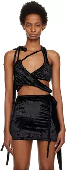 Черная майка с запахом Ottolinger