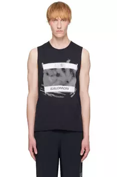 Черная майка Salomon Edition с круглым вырезом MM6 Maison Margiela
