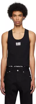 Черная майка со штрих-кодом VTMNTS