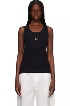 Черная майка в рубчик Baby Fox Maison Kitsun