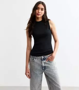 Черная майка в рубчик New Look, черный