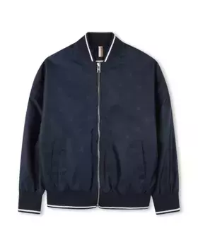 Черная мальчишеская куртка с длинными рукавами BOSS Kidswear, чёрный