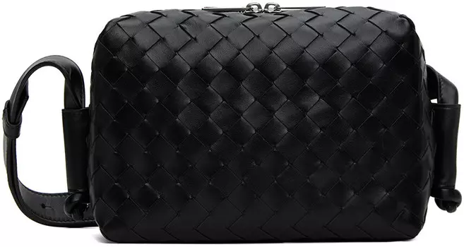 Черная маленькая сумка для фотоаппарата на петле Bottega Veneta