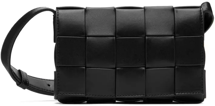 Черная маленькая сумка-кассета Bottega Veneta
