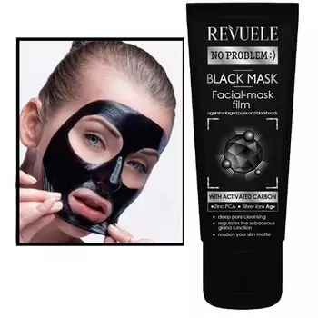 Черная маска для лица Revele с цинком, средство для удаления черных точек, очищающее средство от прыщей, 80 мл Revuele