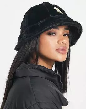 Черная меховая панама adidas Originals 'ski chic'
