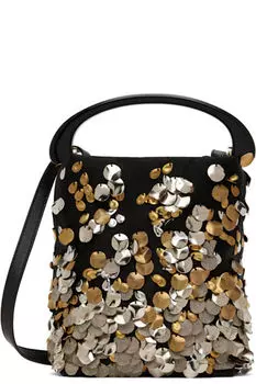 Черная микро кожаная сумка Dries Van Noten