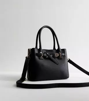 Черная мини-сумка через плечо с верхней ручкой New Look, черный