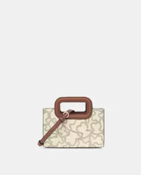 Черная мини-сумка Kaos Icon с логотипом Tous, бежевый