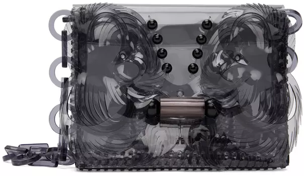 Черная мини-сумка на цепочке со скульптурой Mame Kurogouchi