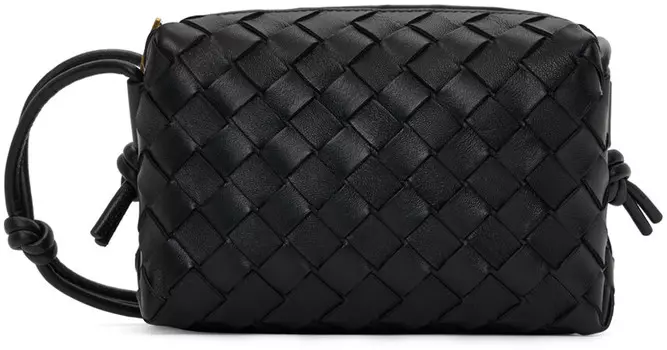 Черная мини-сумка с петлей для фотоаппарата Bottega Veneta
