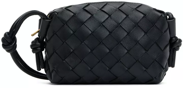 Черная мини-сумка с петлей для фотоаппарата Bottega Veneta