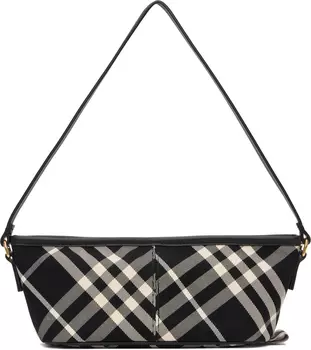 Черная мини-сумка в клетку Burberry, Black/Calico