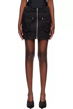 Черная мини-юбка Cargo Mugler