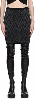Черная мини-юбка La Greca Medusa Versace