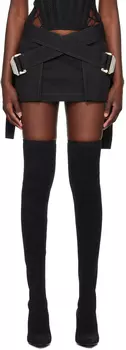 Черная мини-юбка с поясом Dion Lee
