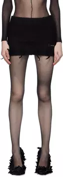 Черная мини-юбка с шипами HODAKOVA