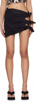 Черная мини-юбка с узлом lesugiatelier