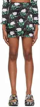 Черная мини-юбка со сборками Amy Crookes