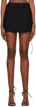 Черная мини-юбка со шнуровкой Nensi Dojaka