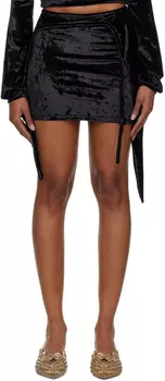 Черная многослойная мини-юбка Ottolinger