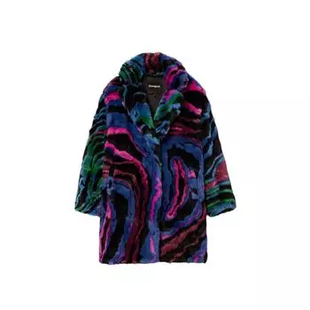 Черная модакриловая куртка Desigual