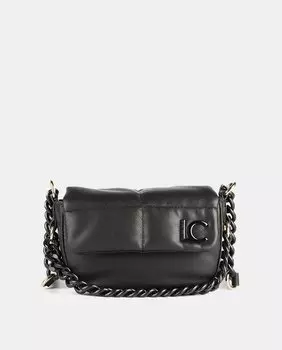 Черная мягкая сумка через плечо с клапаном Lola Casademunt, черный