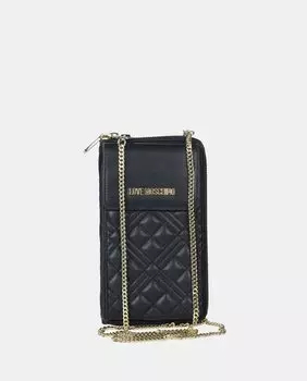 Черная мягкая сумка для мобильного телефона на цепочке Love Moschino, черный