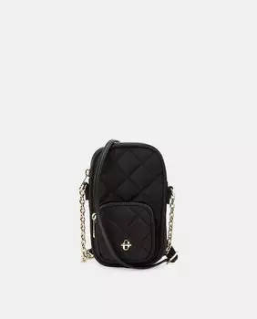 Черная мягкая сумка для телефона с металлическим логотипом Tintoretto, черный