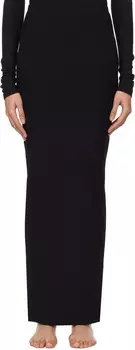 Черная мягкая юбка-макси Lounge Long SKIMS