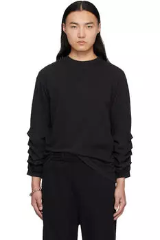 Черная мятая футболка We11done