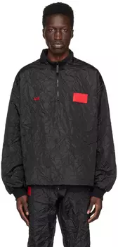 Черная мятая куртка 424