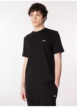 Черная мужская базовая футболка с круглым вырезом с принтом J4SM-TST7245 Jeep, черный