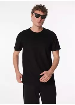 Черная мужская базовая футболка с круглым вырезом F4SM-TST 0740 Fabrika, черный