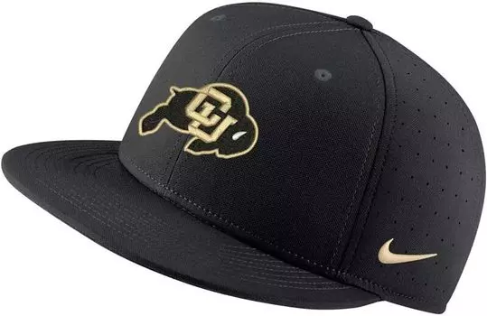 Черная мужская бейсбольная бейсболка Nike Colorado Buffaloes Aero True