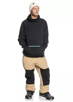 Черная мужская флисовая толстовка с капюшоном Quiksilver