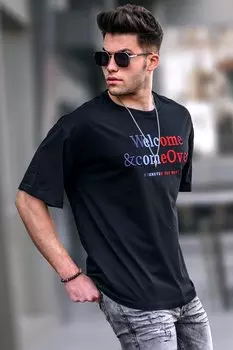 Черная мужская футболка 4960 MADMEXT