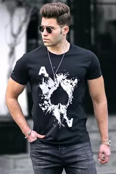 Черная мужская футболка 5061 MADMEXT