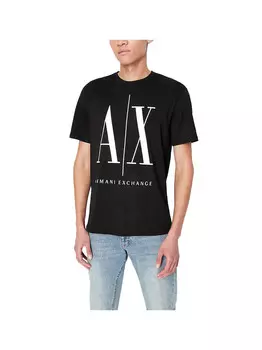 Черная мужская футболка Armani Exchange