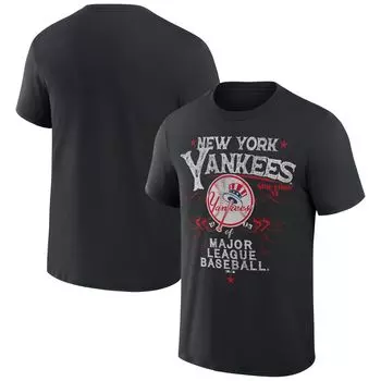 Черная мужская футболка Darius Rucker Collection от Fanatics New York Yankees Beach с брызгами