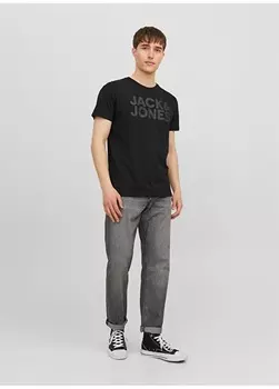 Черная мужская футболка Jack & Jones