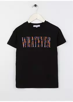 Черная мужская футболка оверсайз с круглым вырезом с принтом EVER BOY-23 Limon, черный