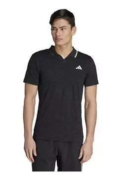 Черная мужская футболка-поло Adidas
